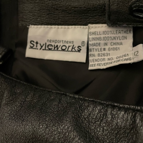 90s Leather Jumper Dress - Picture 5 of 5